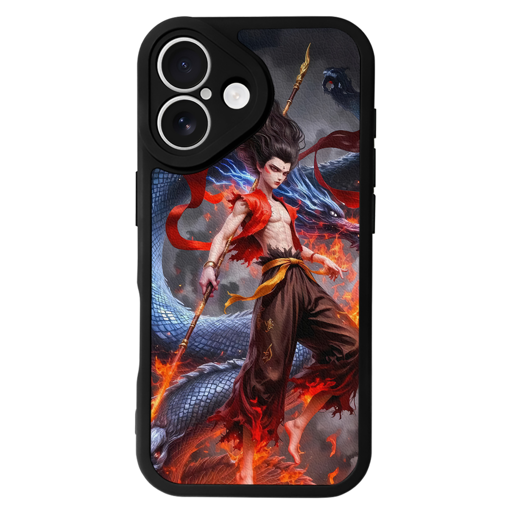 （画像用） Ne Zha 2 ナタ 魔童の大暴れ 【iPhone 16シリーズ対応】シリコンスマホケース（レザー調） 材質：シリコン